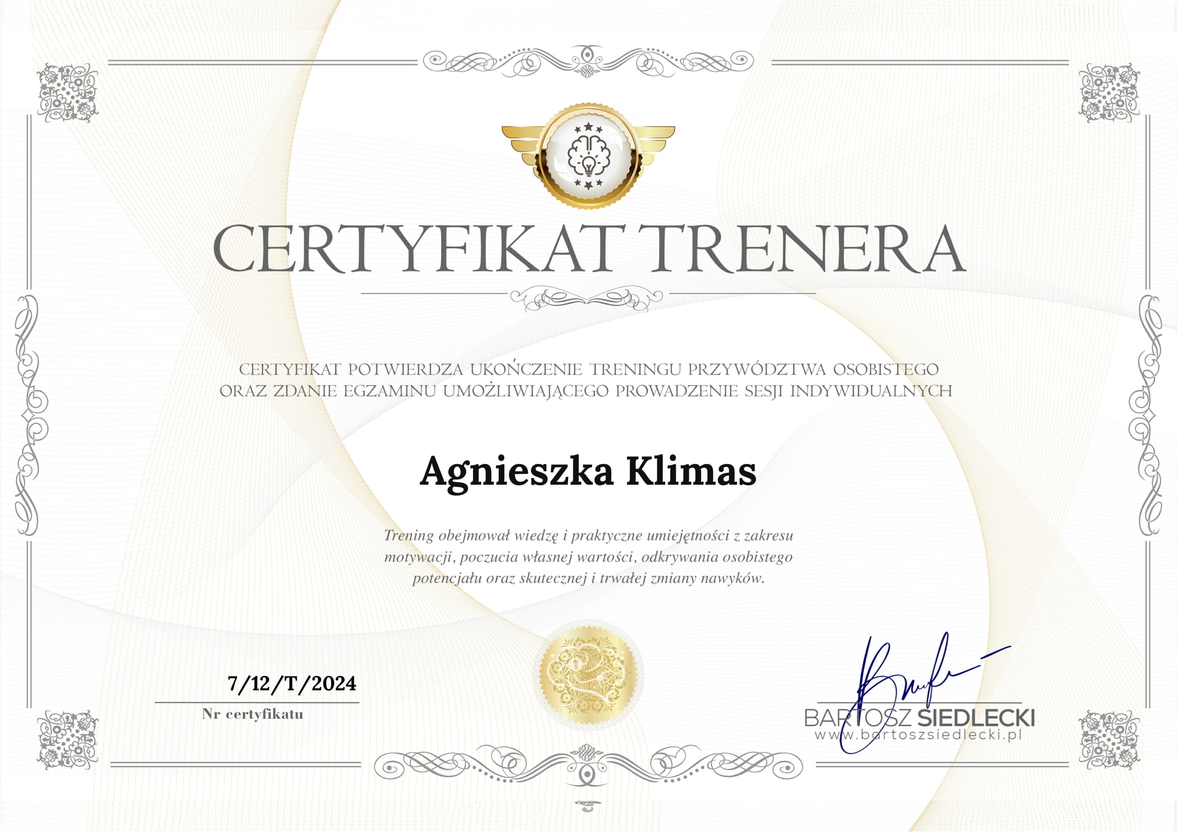 Obraz przedstawiający certyfikat