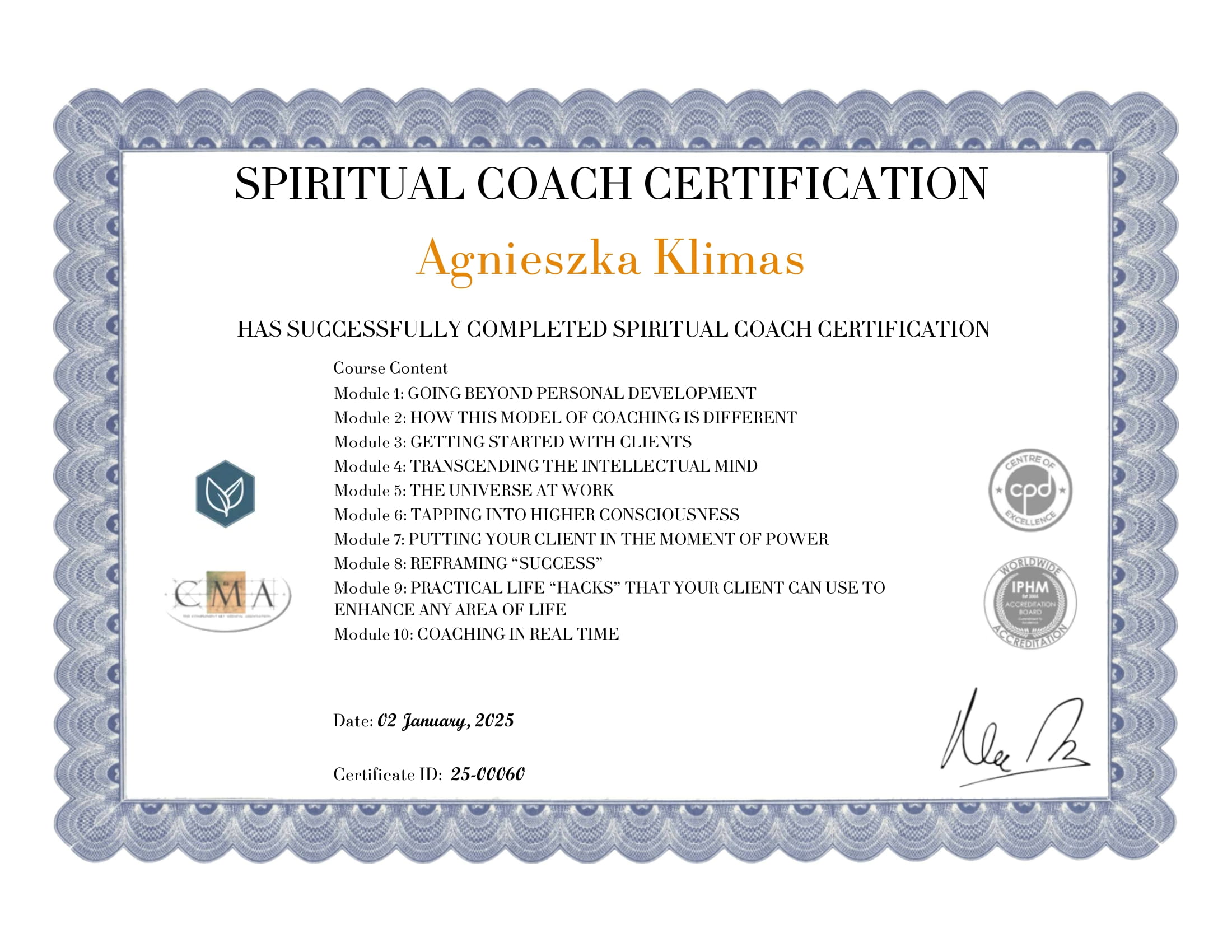 Obraz przedstawiający certyfikat